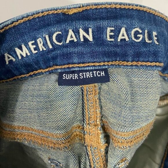 American Eagle Distressed High Waisted Jean Shorts - Picture 3 of 5